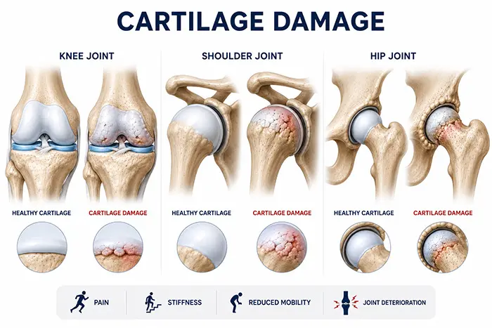 Cartilage Damage - Knee, Shoulder, Hip Damage Cartilage Damage - Knee, Shoulder, Hip Damage