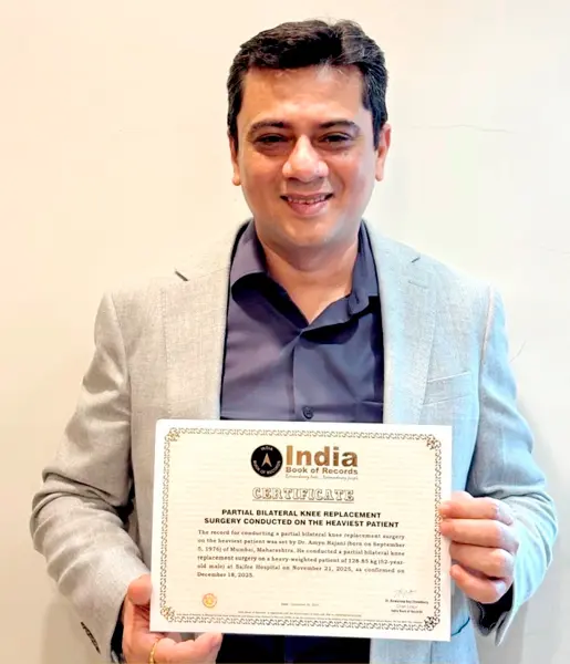 India Book Of Records - Dr. Amyn Rajani - Partial Bilateral Knee Replacement Surgery Conducted On The Heaviest Patient